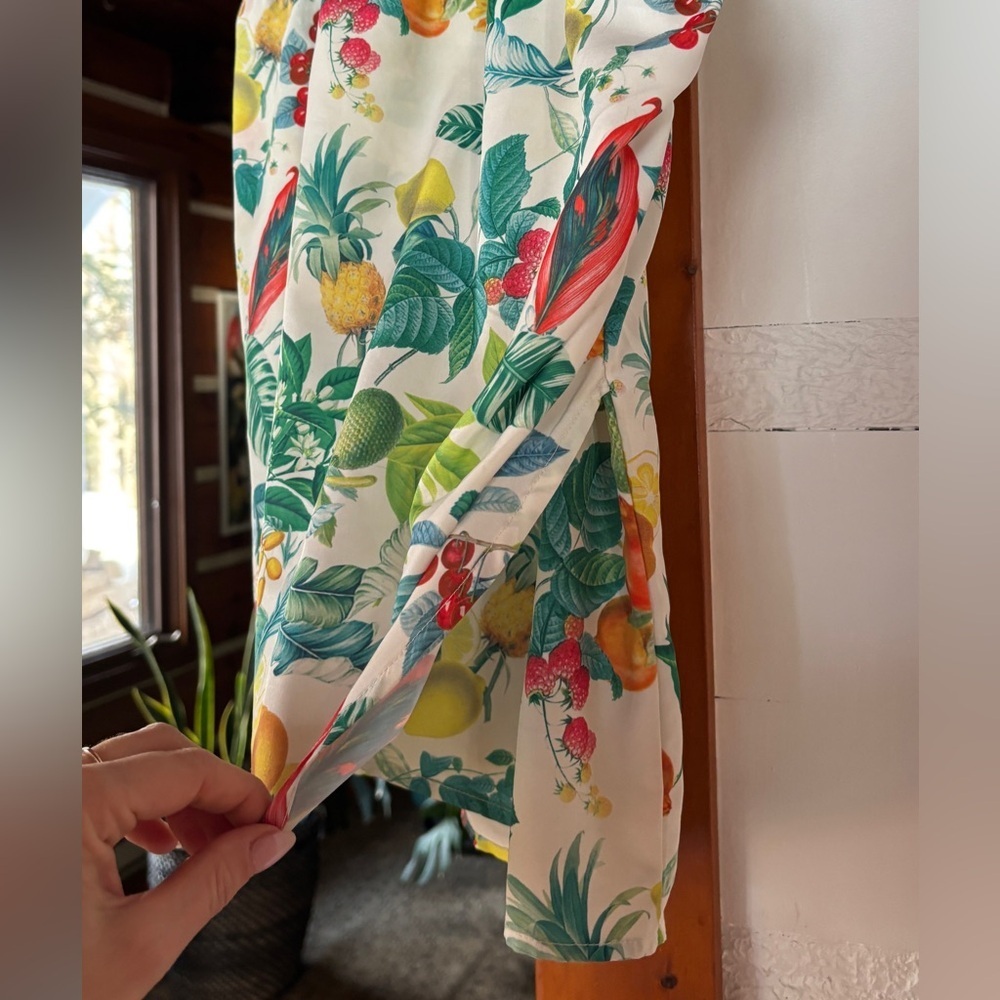 Coquelicot Tropical Fruit Print Dress – Summer Sundress – Size S - Picture 4 of 9